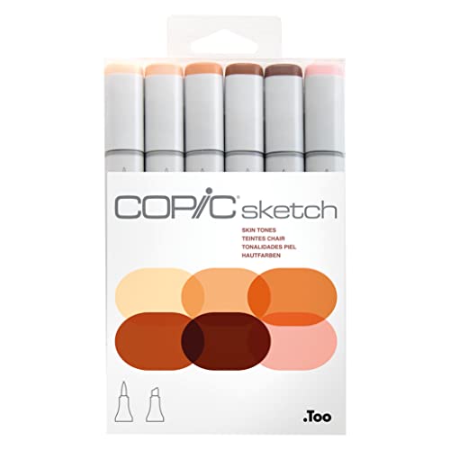 COPIC Sketch Marker Set of 6 Skin Tone Edition |...