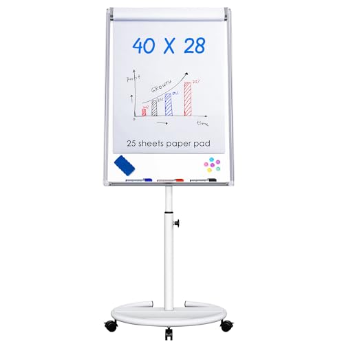 maxtek Mobile Dry Erase Board – 40x28 inches...