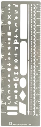 Metal Stencil Bookmark for Bullet Journals,...