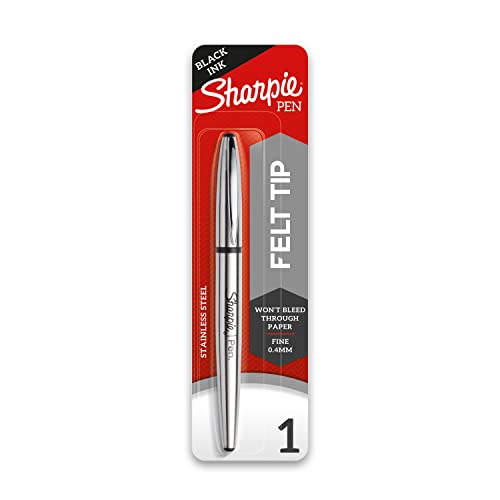 SHARPIE Stainless Steel Grip Pen, Fine Point...