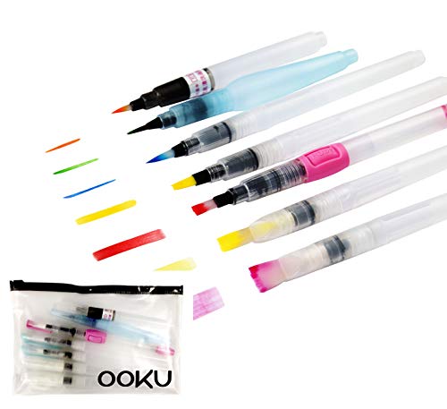 OOKU Watercolor Brush Pens - Set of 7...