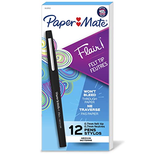 Paper Mate Flair Point-Guard Porous Point Pens, 12...