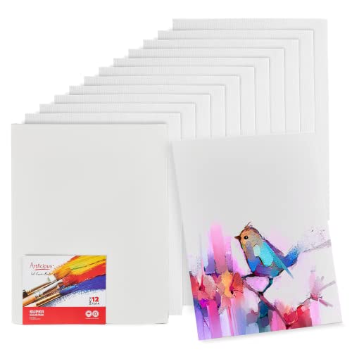 Artlicious Canvases for Painting - Pack of 12, 5 x...