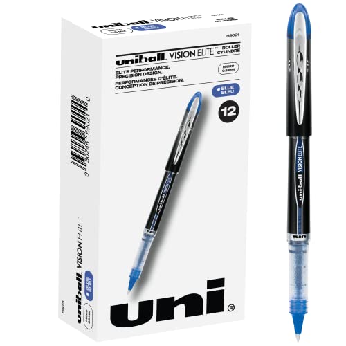 Uniball Vision Elite Rollerball Pens, Blue Pens...