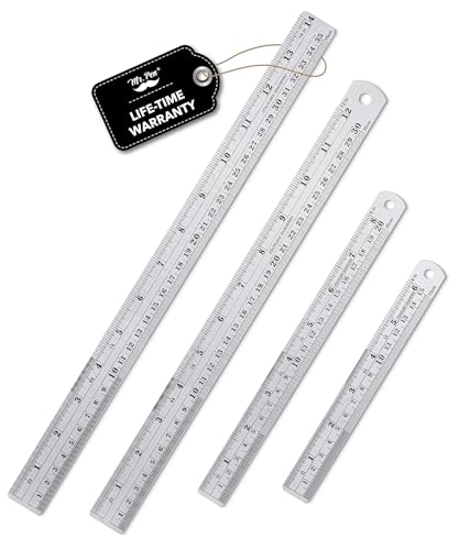 Mr. Pen Steel Rulers, 6, 8, 12, 14 inch Metal...