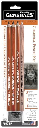 General's Charcoal Pencil Kit, Assorted Hardness,...