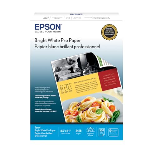 Epson Bright White Pro Paper - S041586-4, 8.5' x...