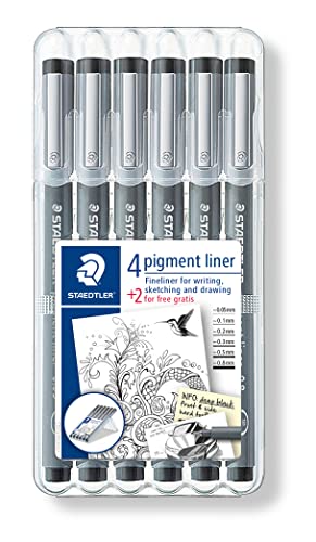 STAEDTLER Pigment Liner Bonus Sketch Set of 6...
