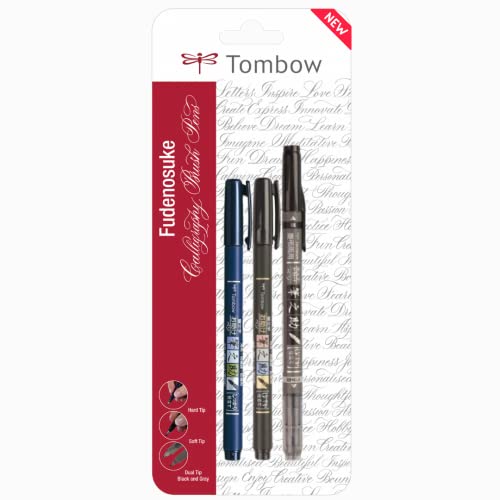 Tombow Fudenosuke Fude Brush Pen / Soft & Hard &...