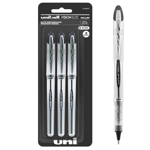 Uniball Vision Elite Rollerball Pens, Black Pens...