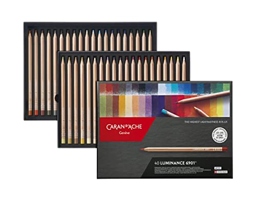 Caran D'ache Luminance Colored Pencil Set of 40...