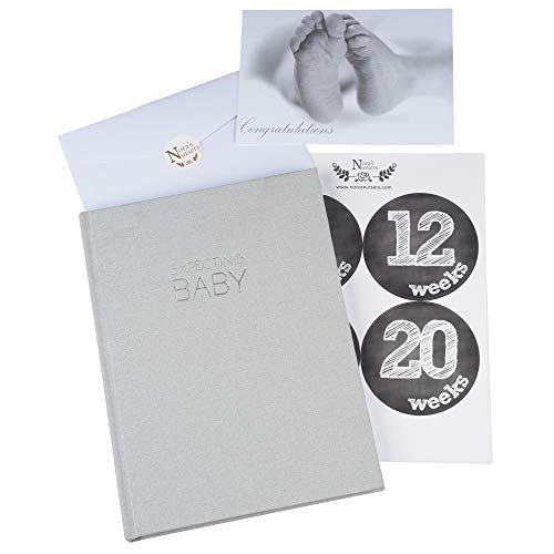 Unisex Pregnancy Journal Planner - Grey Linen...