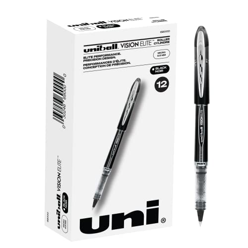 Uniball Vision Elite Rollerball Pens, Black Pens,...