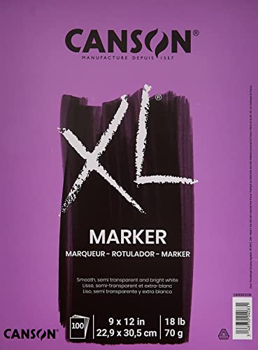 Canson XL Series Marker Paper, Foldover Pad, 9x12...