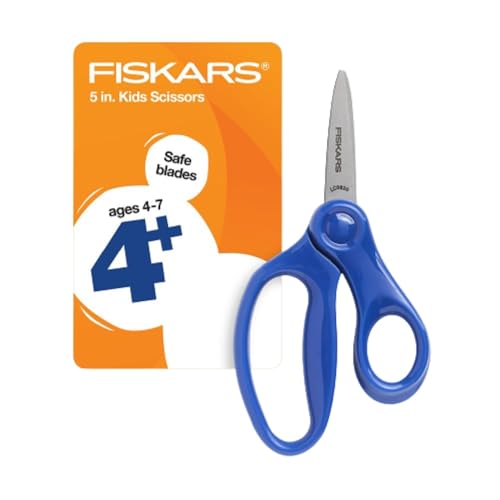 Fiskars 5' Pointed-Tip Scissors for Kids Ages 4-7...