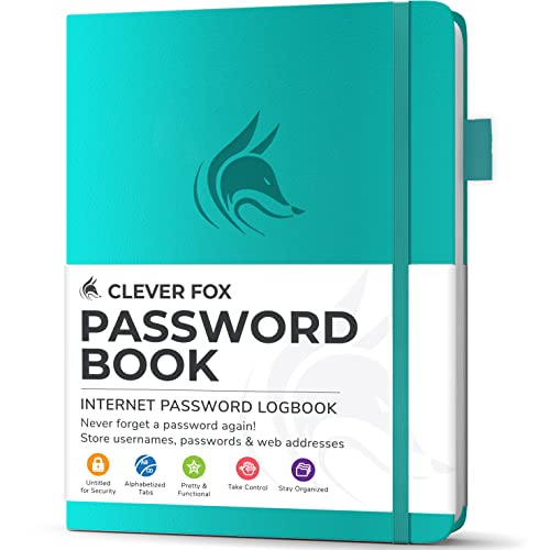 Clever Fox Password Book with alphabetical tabs....