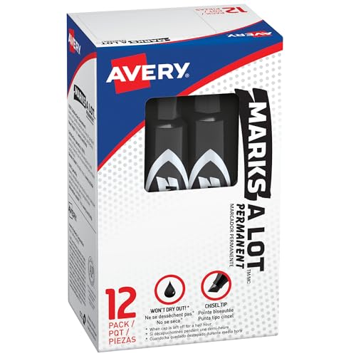Marks-a-lot Avery Permanent Marker, Regular Chisel...