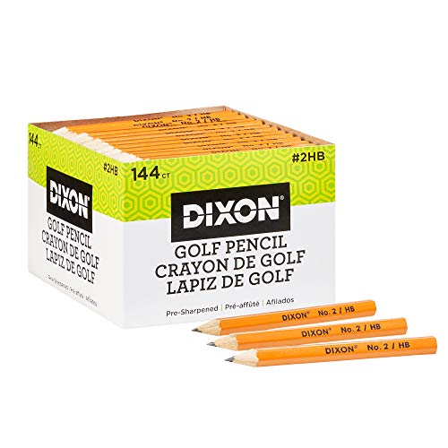 Dixon® Presharpened Golf Pencils, #2 Soft Lead,...