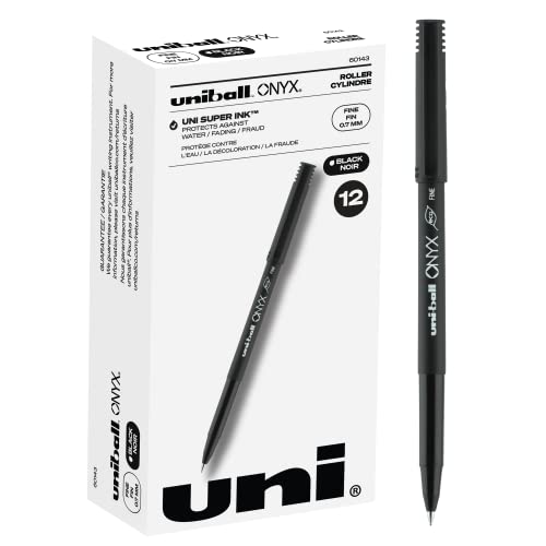 Uniball Onyx Rollerball Stick Pen 12 Pack, 0.7mm...