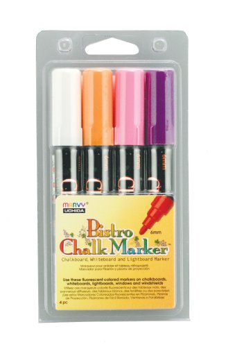 Uchida 480-4B Bistro Chalk Marker Set, Fluorescent...