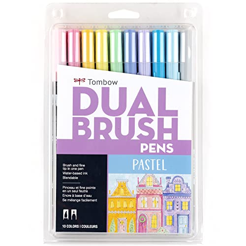 Tombow 56187 Dual Brush Pen Art Markers, Pastel,...