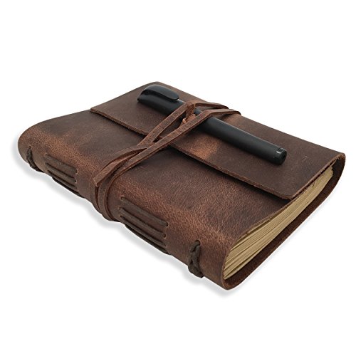 Leather Journal Writing Notebook - Genuine Leather...