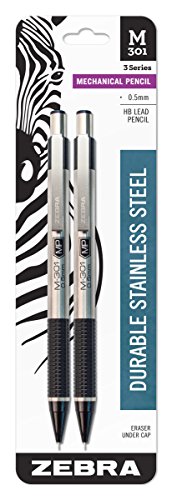 Zebra Pen M-301 Mechanical Pencil, Stainless Steel...