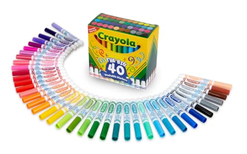 Crayola Ultra Clean Washable Markers (40ct),...
