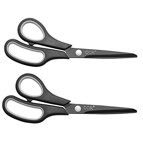 CCR Scissors 8 Inch Soft Comfort-Grip Handles...