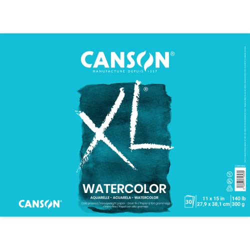 Canson XL Series Watercolor Pad, Heavyweight White...