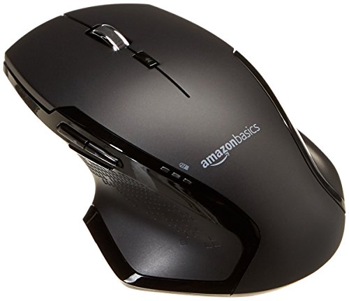 Amazon Basics Full Size Ergonomic Wireless Mouse...