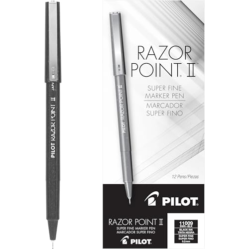 PILOT Razor Point II Fine Line Marker Stick Pens,...