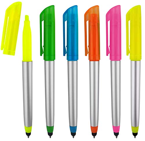 Stylus Ballpoint Pen with Highlighter Tips, 3 in 1...