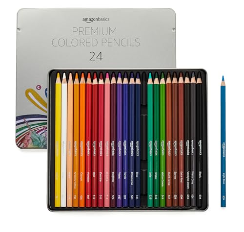 Amazon Basics - Premium Colored Pencils, Soft...