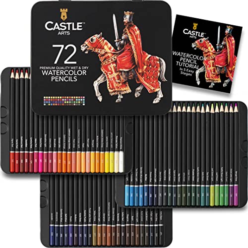 Castle Art Supplies 72 Watercolor Pencils Set |...