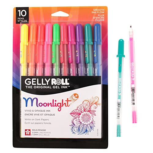 SAKURA Gelly Roll Moonlight 10 Gel Pens - Bold...