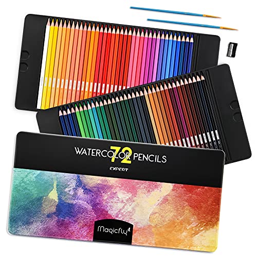 Magicfly 72 Water Color Pencils, Water Soluble...