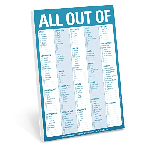 Knock Knock All Out Of Grocery List Note Pad, 6 x...