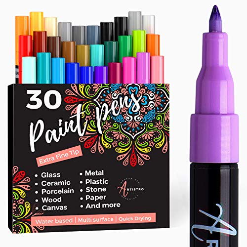 ARTISTRO Acrylic Paint Pens for Rock Painting,...