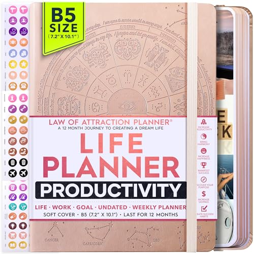 Life Planner - Undated Deluxe Weekly, Monthly...