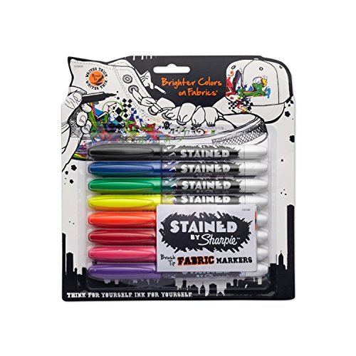 Sharpie Stained Fabric Markers, Brush Tip,...
