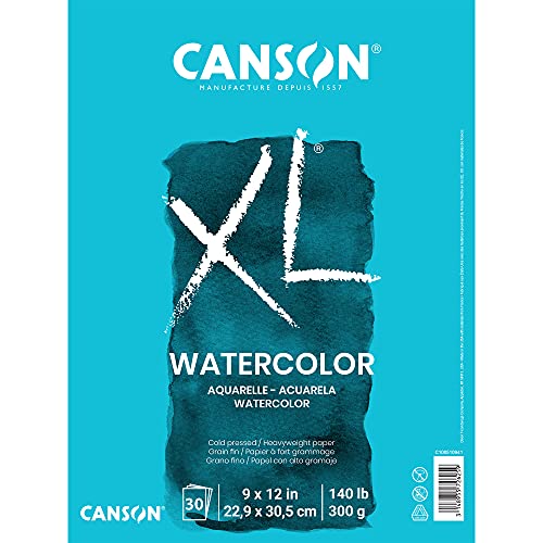 Canson XL Series Watercolor Pad, Heavyweight White...