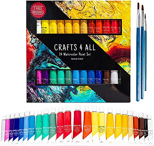 Crafts 4 All Watercolor Paint Set - 12/24 Pack for...