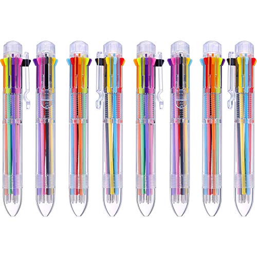 Hicarer 16 Pack Multicolor Pens 8-in-1 Retractable...