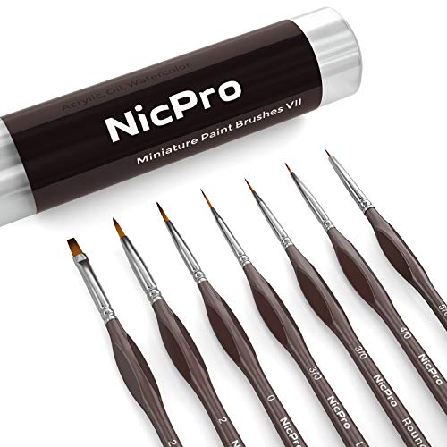 Nicpro Micro Detail Paint Brush Set, 7 Tiny...