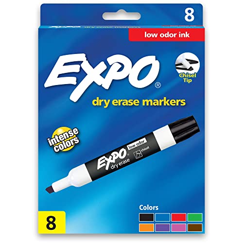 EXPO Low Odor Dry Erase Markers, Chisel Tip,...