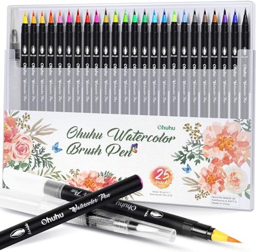 Professional Watercolor Brush Markers Pen 24...
