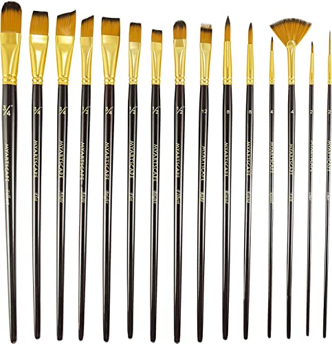 MyArtscape Paint Brush - Set of 15 Art Brushes for...