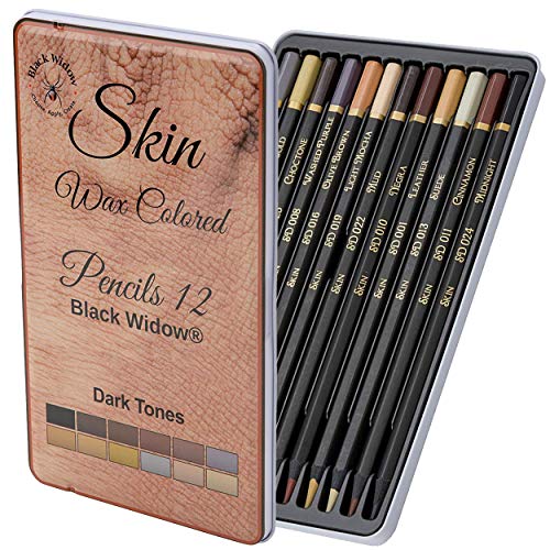 Black Widow Skin Tone Colored Pencils for Adult...