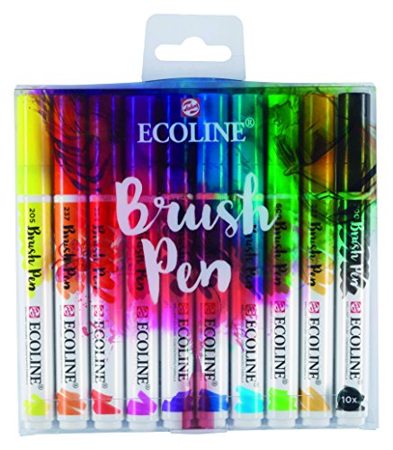Ecoline Talens 10 brush pens.